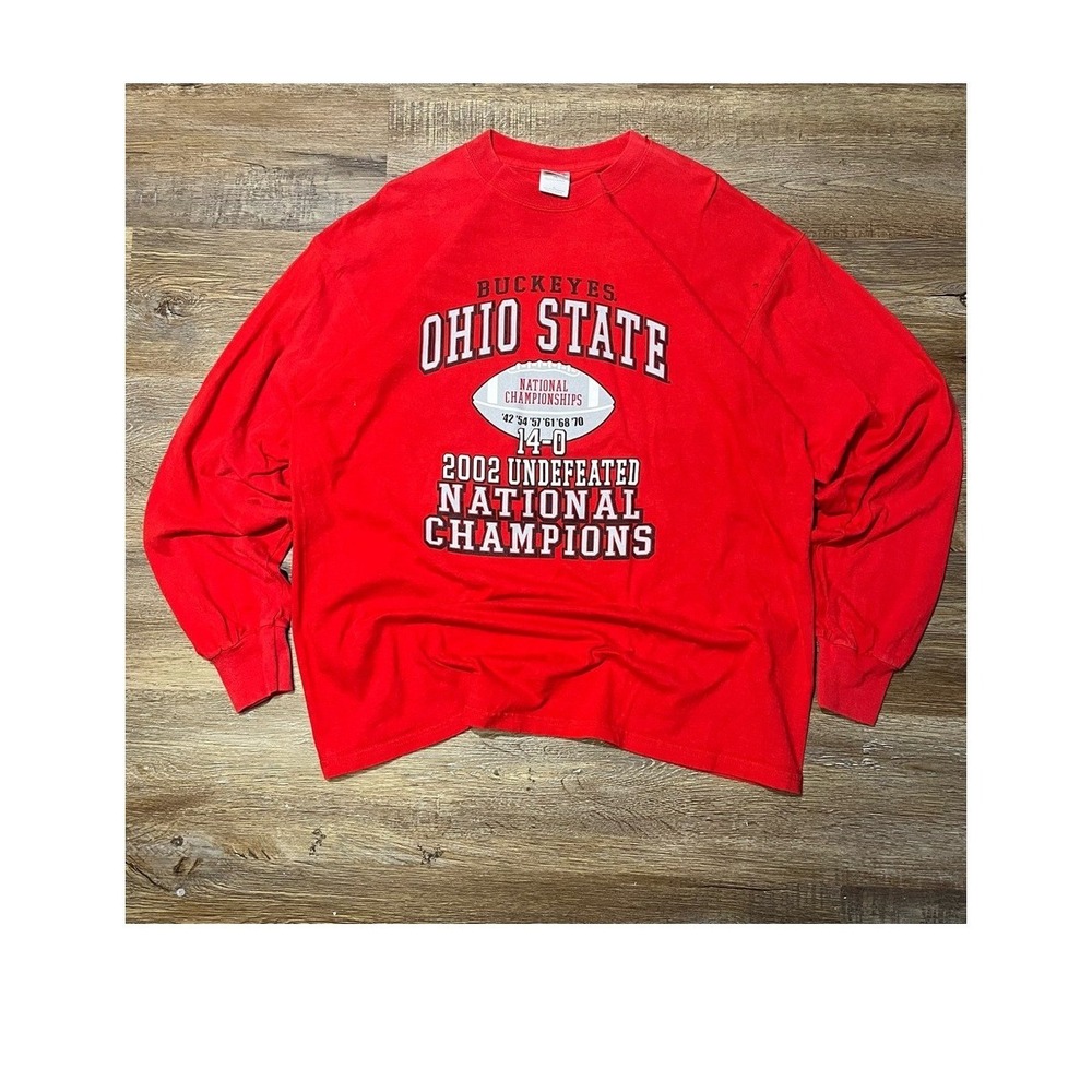 Vintage 2002 Ohio State National Championship Long Sleeve‎ Shirt